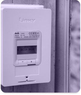 Compteur Linky filtre violet